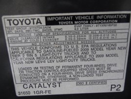2009 Toyota Tacoma SR5 Gray Crew Cab 4.0L AT 2WD #Z24620